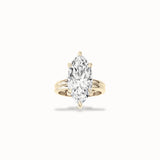 Freesia Solitaire Ring, solid 14ct gold set with certified laboratory-grown diamonds