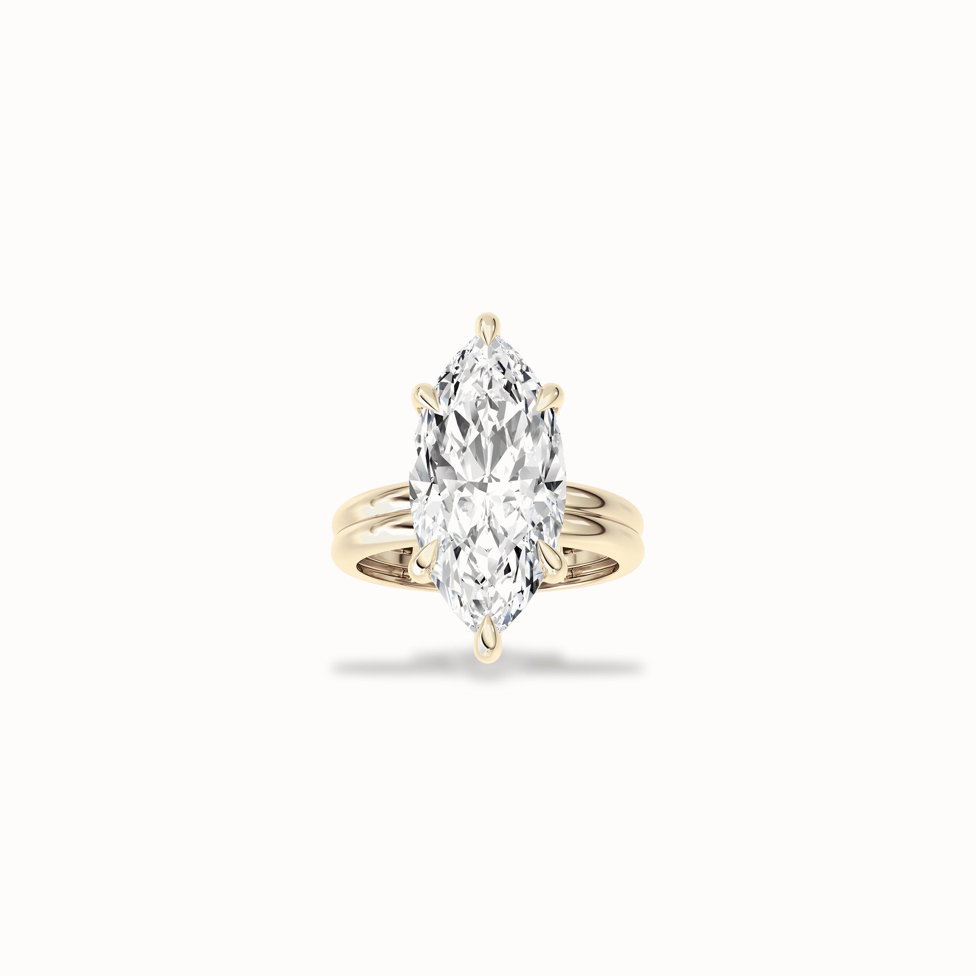 Freesia Solitaire Ring, solid 14ct gold set with certified laboratory-grown diamonds