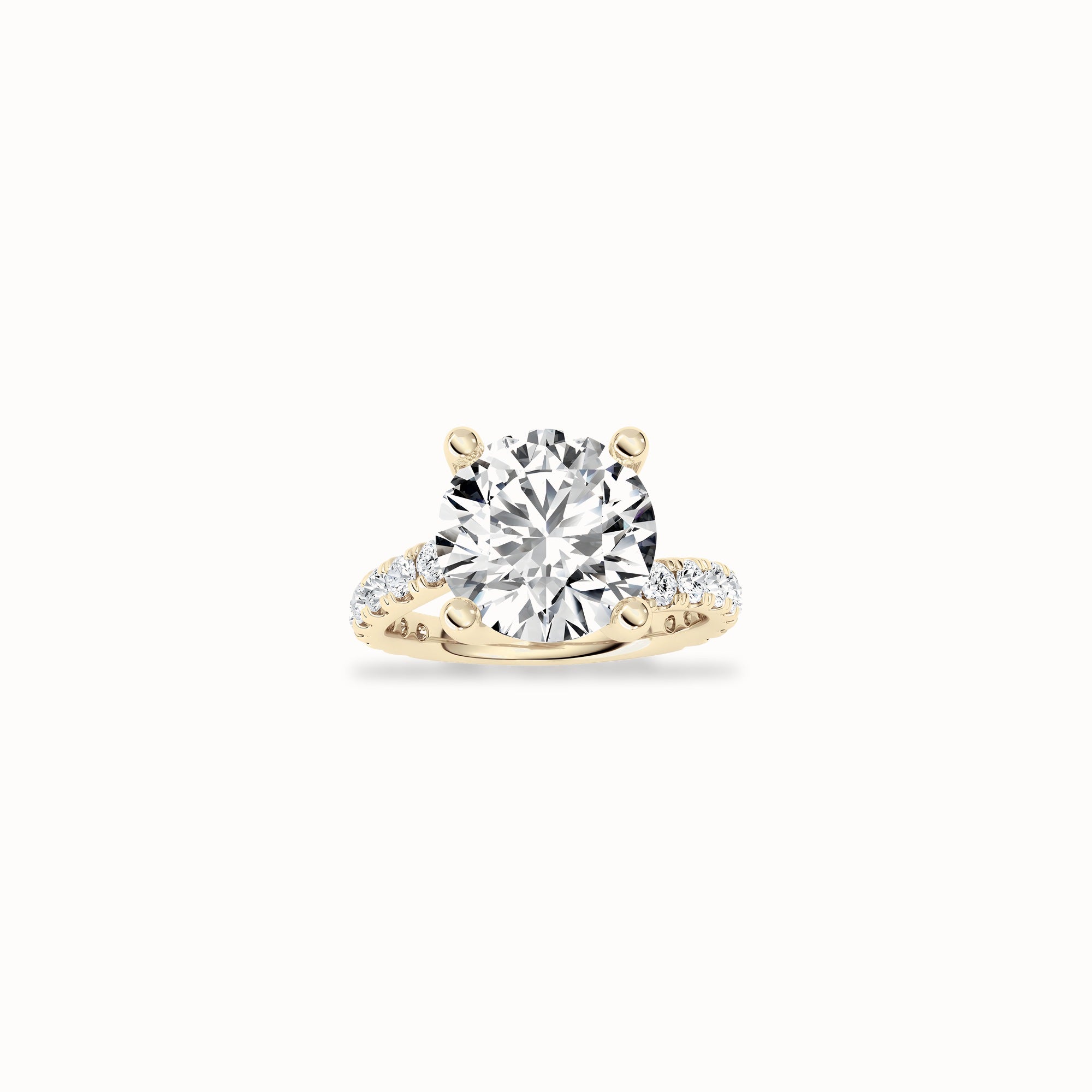 Larkspur Solitaire Ring, solid 14ct gold set with certified laboratory-grown diamonds