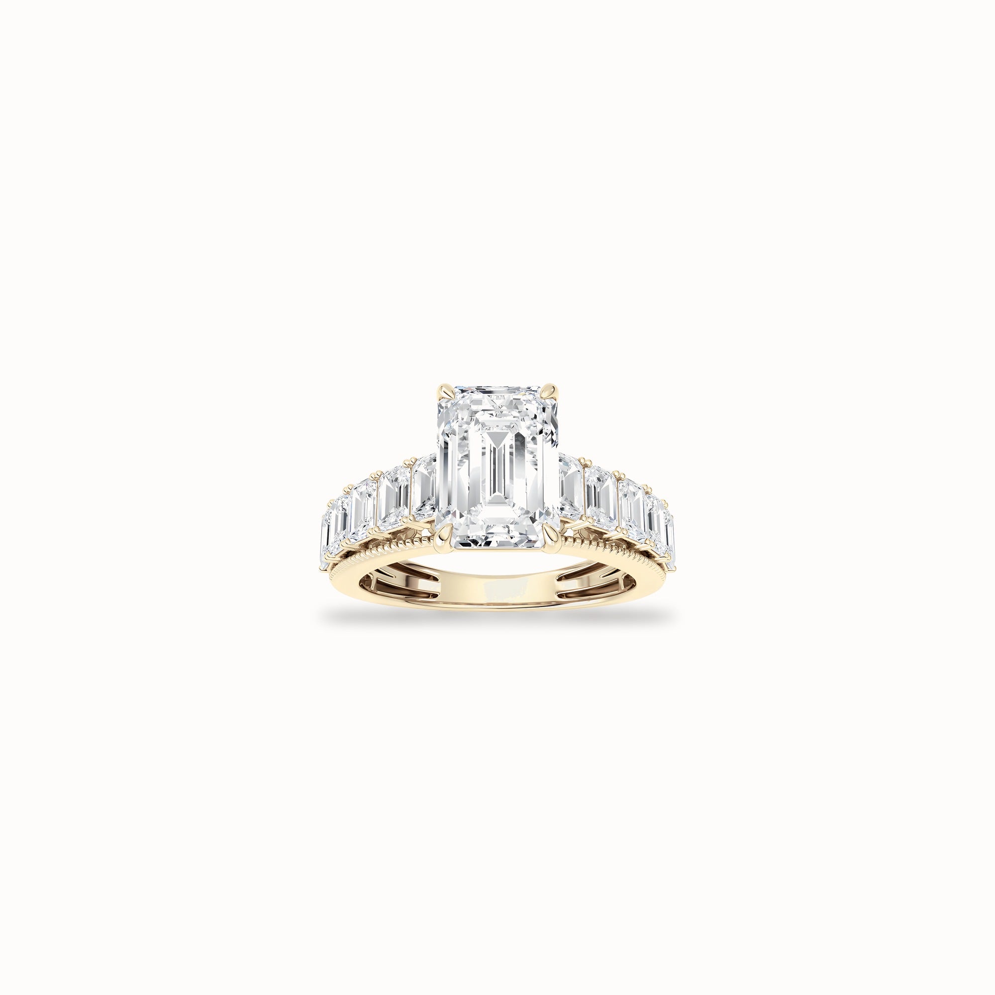 Linden Solitaire Ring, solid 14ct gold set with certified laboratory-grown diamonds