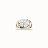 Marguerite Solitaire Ring, solid 14ct gold set with certified laboratory-grown diamonds