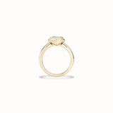 Mimosa Bezel Ring, solid 14ct gold set with certified laboratory-grown diamonds