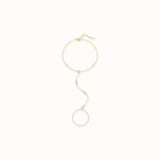 Morning Glory Hand Chain, gold plated