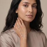Morning Glory Hand Chain, worn
