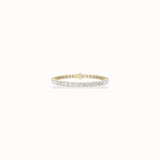 Opal Tennis Bracelet, solid 14ct gold set with certified laboratory-grown diamonds