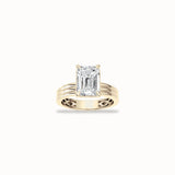 Pansy Solitaire Ring, solid 14ct gold set with certified laboratory-grown diamonds