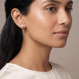 Snowberry Pearl Earrings, worn