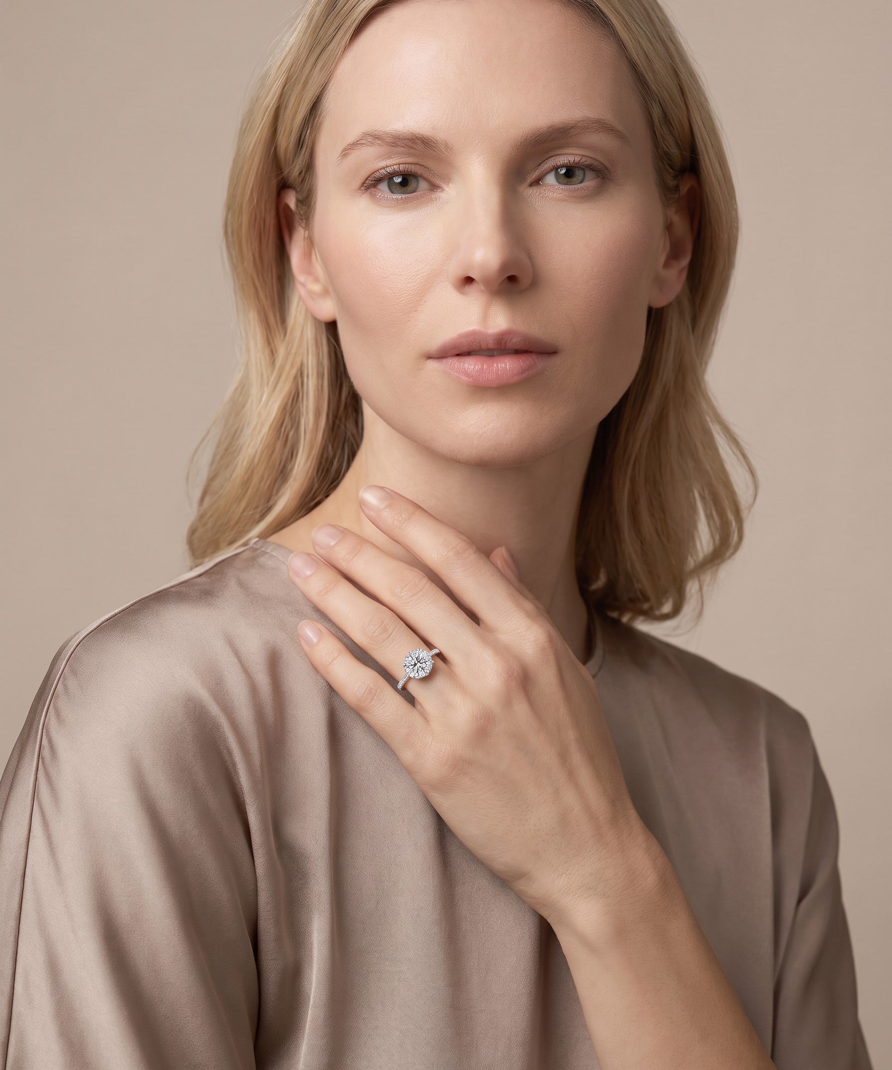 Starflower Halo Ring, worn