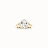 Sweetpea Solitaire Ring, solid 14ct gold set with certified laboratory-grown diamonds