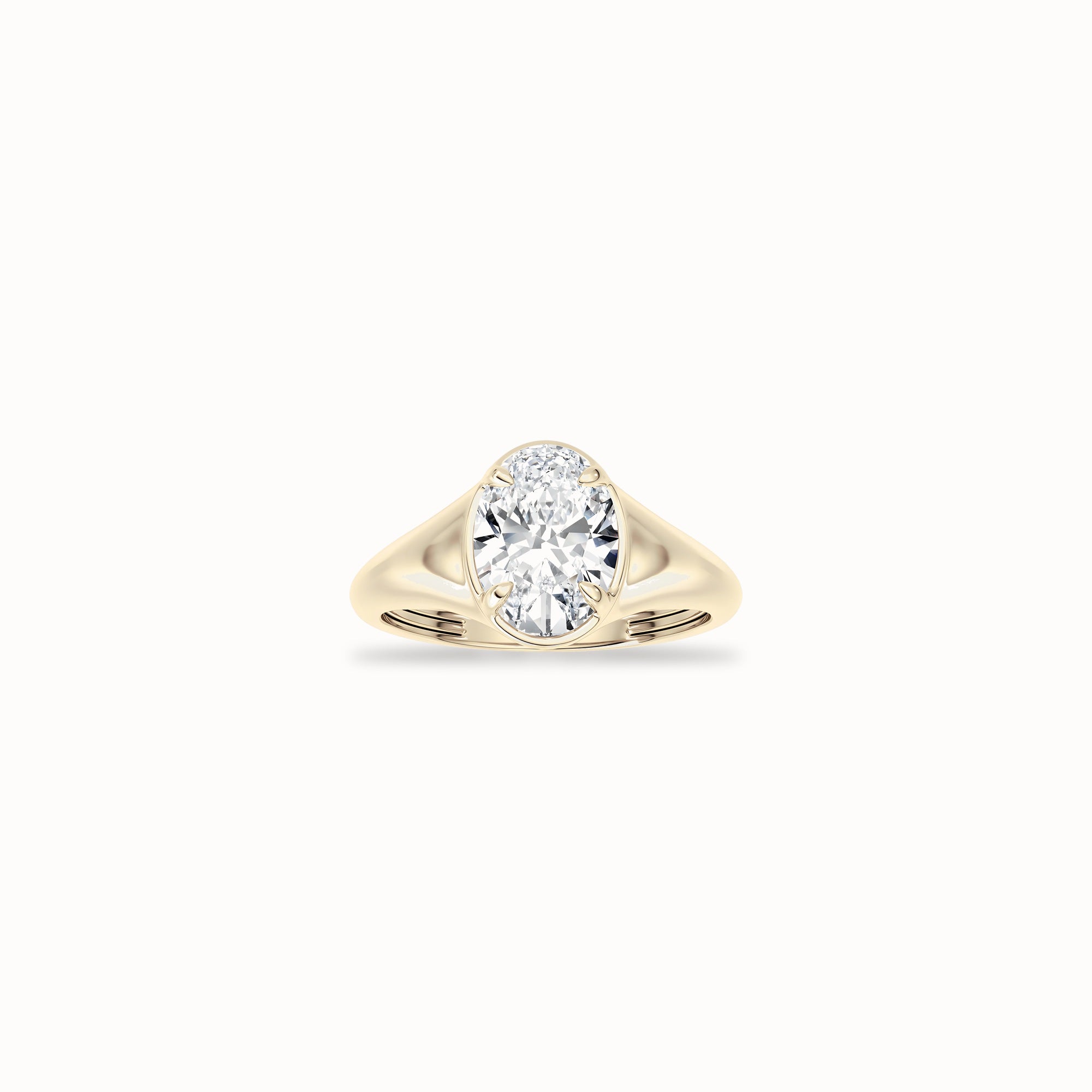 Sweetpea Solitaire Ring, solid 14ct gold set with certified laboratory-grown diamonds