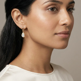 Lily Drop Earrings worn by model