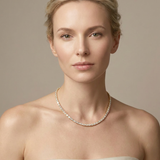 Sorrel Tennis Necklace worn by model