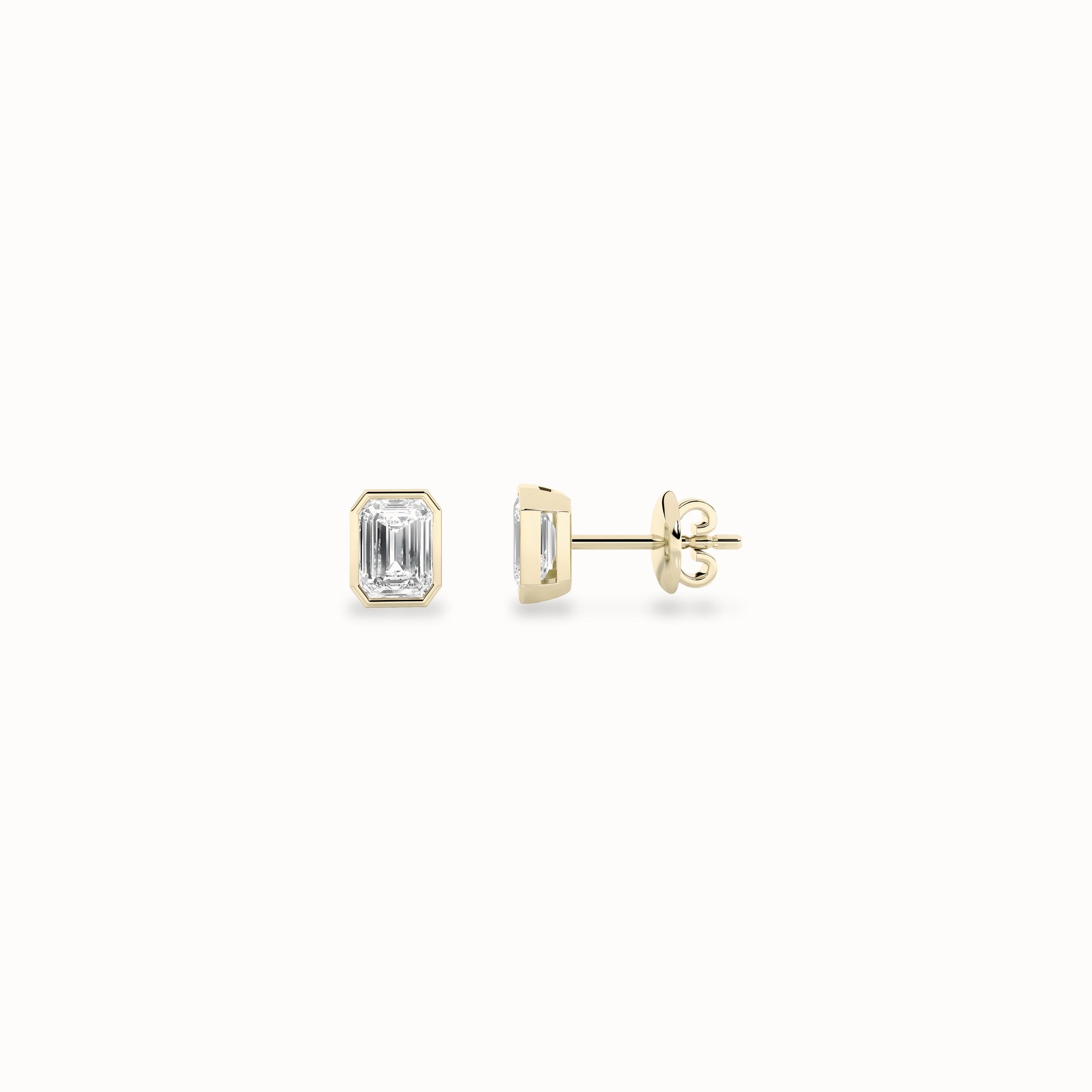 Thistle Diamond Studs, solid 14ct gold set with certified laboratory-grown diamonds