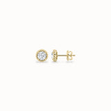 Yarrow Diamond Studs, solid 14ct gold set with certified laboratory-grown diamonds